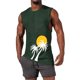 thumbnail image 1 of Camiseta sin mangas de cuello redondo para hombre, informal, a la moda, con estampado, deportiva, de poliéster, 1 of 5