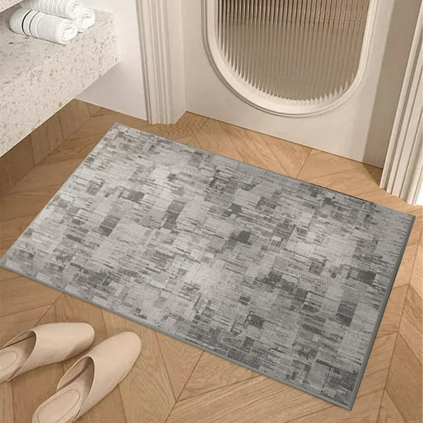 Xihbxyly Tapete de Noche Antideslizante de Poliéster de Alta Absorción, Diseño Multicolor Único, para Baño, Balcón y Habitación de Invitados, Fácil Mantenimiento, 90 X 60 Cm.