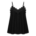 thumbnail image 3 of Fewfanhot Women's Lace Trim V-Neck Camisole Tank Top, Spaghetti Strap Casual Summer Flowy Blouse, Sleeveless Loose Fit Cami, S-3XL, 3 of 6
