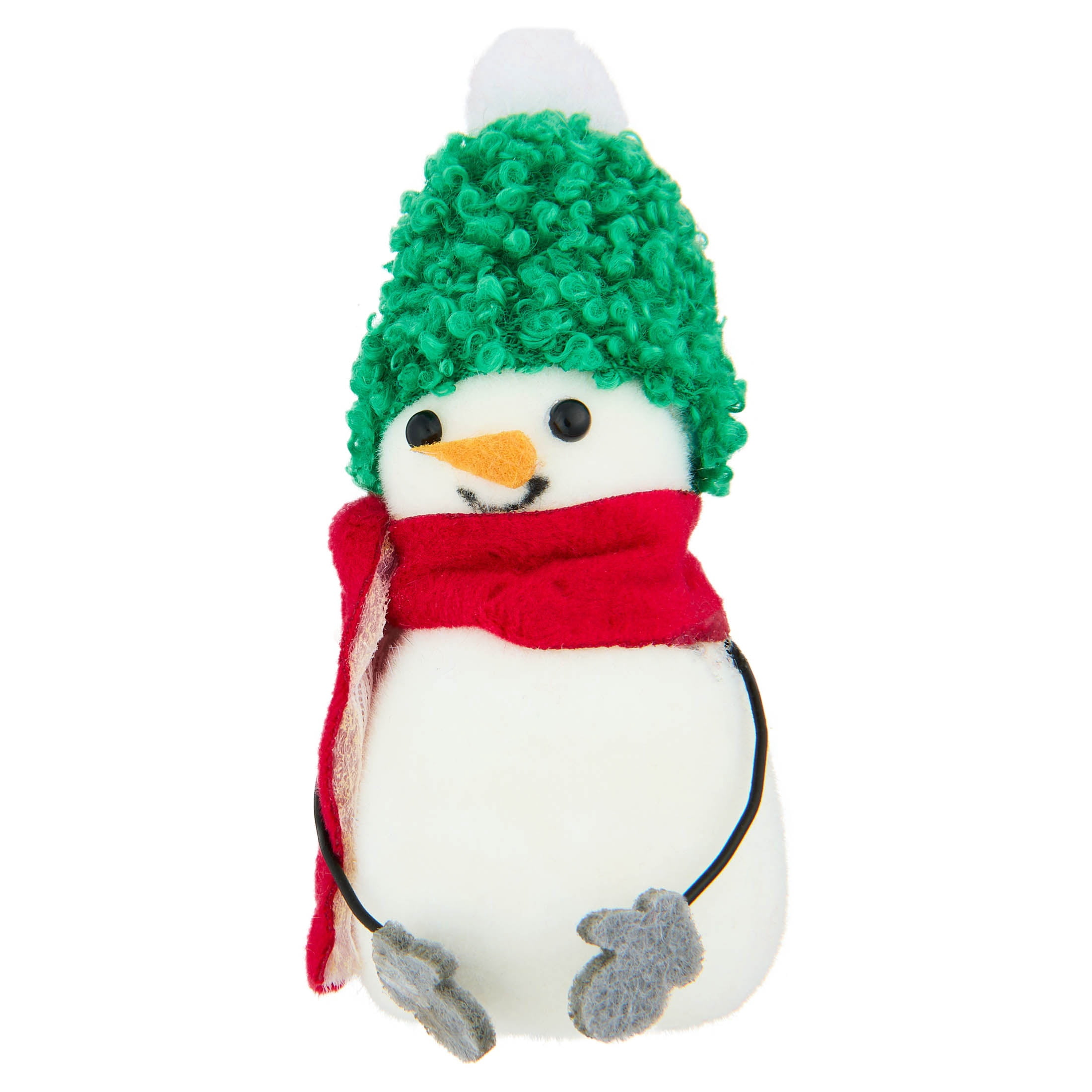 4-Count Red/Green/White Fabric Snowman Mini Christmas Ornaments, 3.5", by Holiday Time