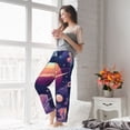 thumbnail image 6 of Picia Planet Pastel Galaxy Womens Soft Woven Cotton Elastic Waistband Sleep Pajama Pant Lounge Sleep Pant With Pockets And Drawstring-Large, 6 of 9