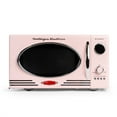 Nostalgia Retro 0.9 cu. ft. 800Watt Countertop Microwave, Pink, New