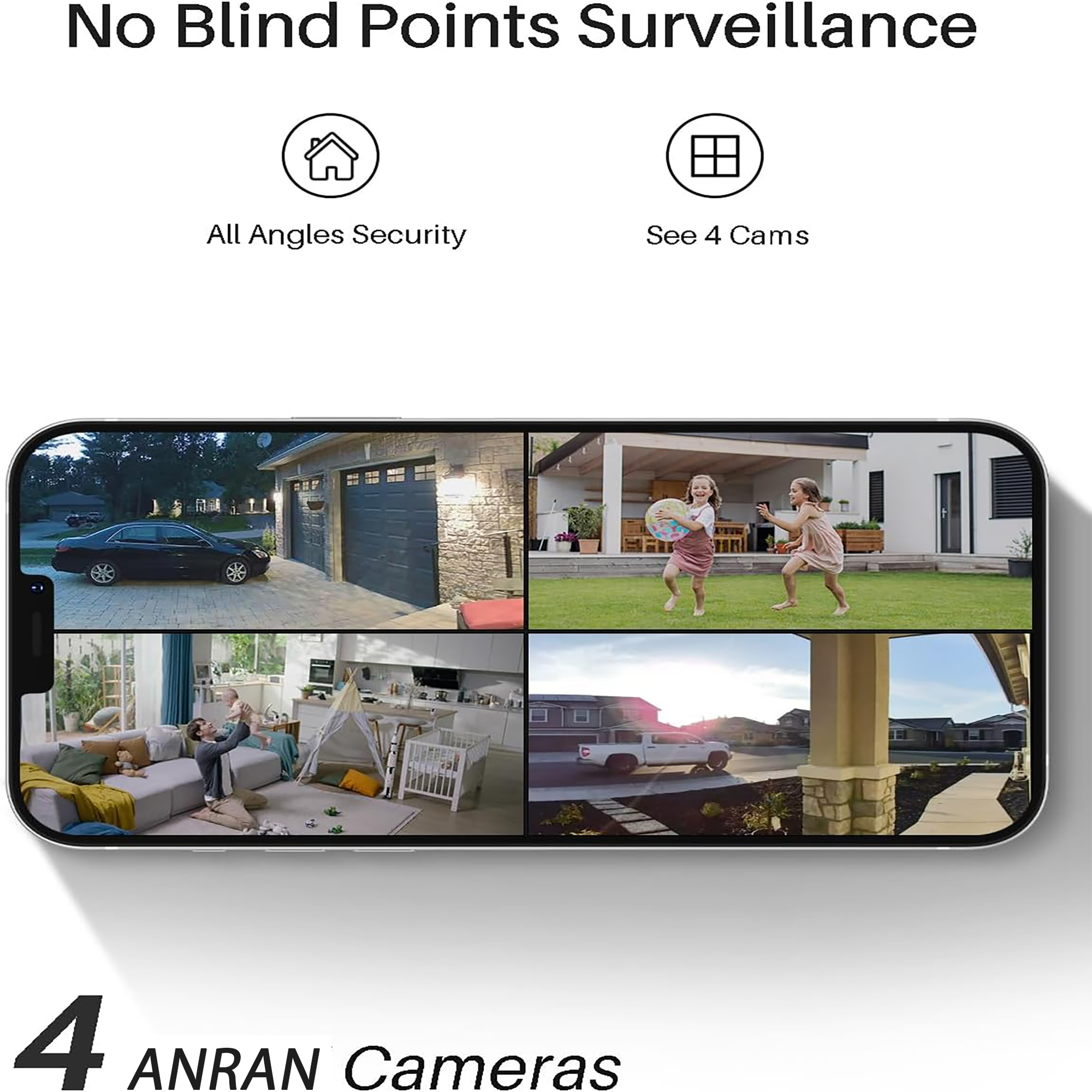 ANRAN 2K Solar Security Camera System with Base Station photo 3