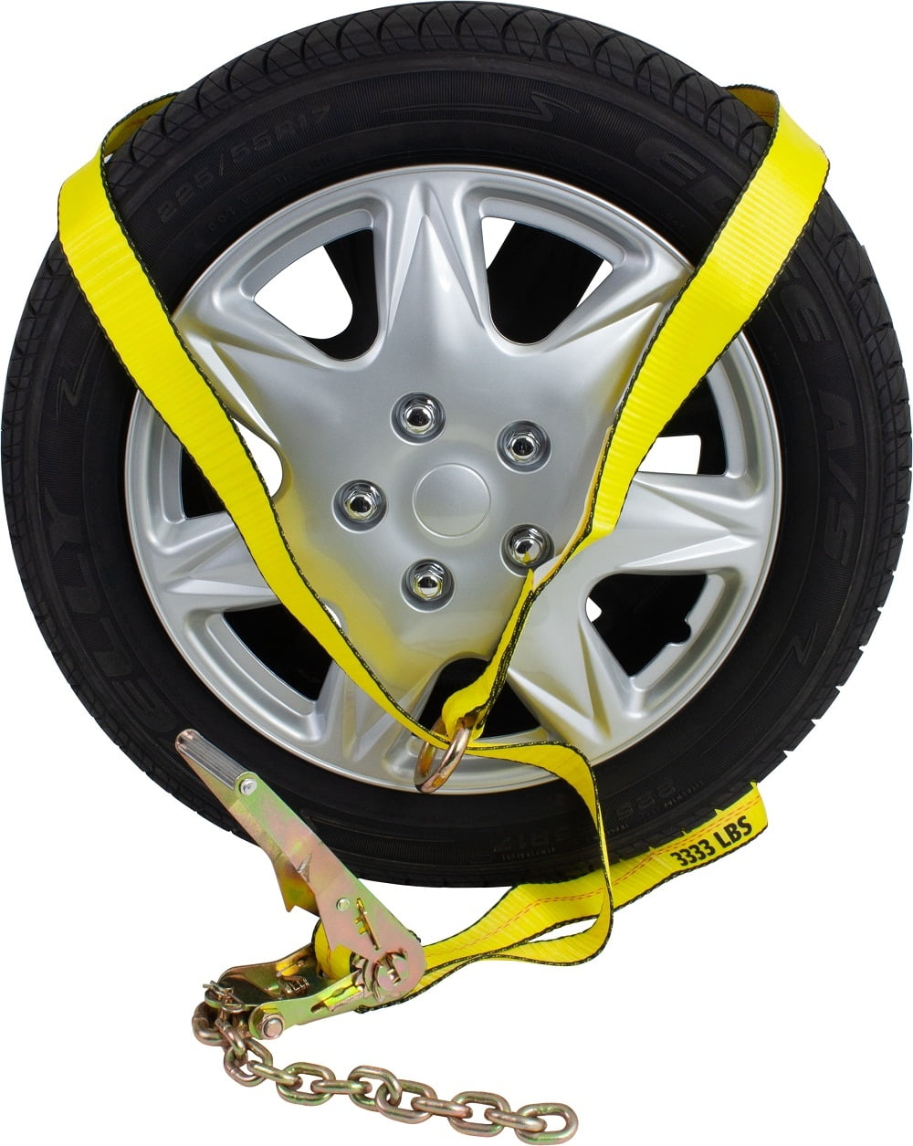 Chain Ratchet & 12' Lasso straps Wrecker Tow Truck Auto Car Hauler Tie