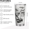 thumbnail image 4 of Gifts for Dad - Dad Gifts from Daughter - Dad Birthday Gift, Christmas Gifts for Dad, Father''s Day Gifts - 20oz Wolf Dad Stainless Steel Tumbler, 4 of 6