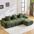 thumbnail image 1 of MELLCOM 104'' Modular Sectional Boneless Couch, L Shaped Corner Sofa with Deep Seat＆Wide Armrest Design, Cloud Couch for Living Room, Bedroom, No Assembly Required (Green), 1 of 5