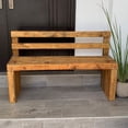 thumbnail image 4 of Banca de Jardín con Respaldo para Exterior o Interior para Tres o Dos personas, Estilo Vintage De Madera Durable. D4  Moderno, 4 of 9