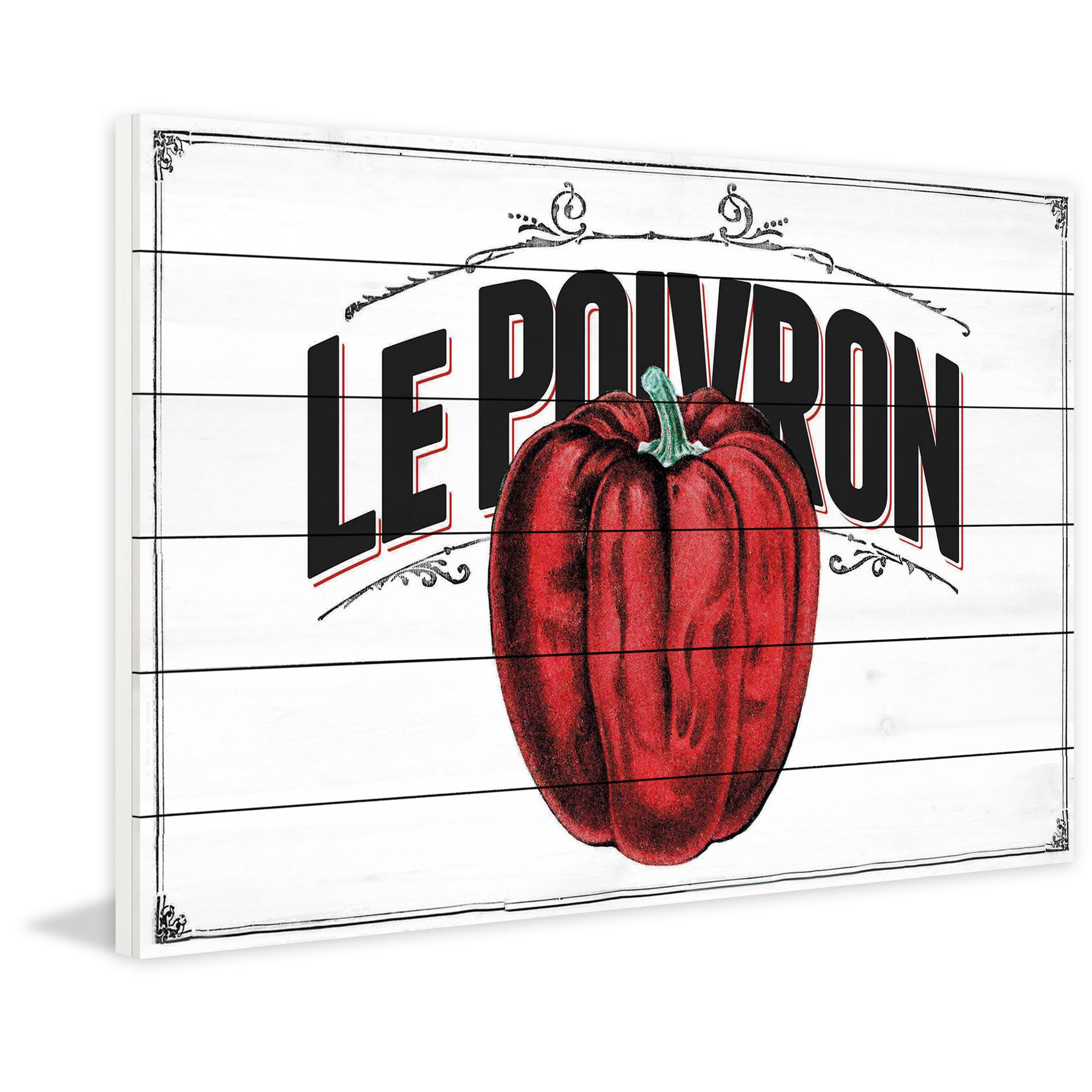 Marmont Hill "French Produce Pepper" Painting Print on White Wood