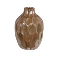 thumbnail image 1 of Benjara BM239478 Honeycomb Pattern Tapered Design Ceramic Vase, Brown, 1 of 1