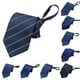thumbnail image 1 of Penkiiy Hombres Moda Negocios Camisa de vestir 8cm Poliéster sólido Lazy Zipper Tie, 1 of 4