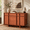 Cherry-2Dr Skeletal, variant on Wetalus 31.5" Mid-Century Modern Sideboard Cabinet with Storage, Arched Doors, Black