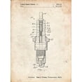 thumbnail image 2 of Borders, Cole 12x14 Gold Ornate Wood Framed with Double Matting Museum Art Print Titled - PP1051-Vintage Parchment Spark Plug Patent Poster, 2 of 4