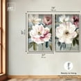thumbnail image 4 of Blush Pink Bedroom Dreamscape 2 Panel Set Shadowbox Print Floral Wall Decor by Art Remedy, Blonde Frame, 36 x 54, 4 of 4