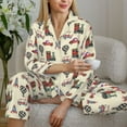 thumbnail image 6 of Honeii Retro Steampunk Vehicle1 print Women's Pajama Sets Long Sleeve Button Down Sleepwear Nightwear Soft Pjs Lounge Sets-Large, 6 of 7