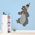 thumbnail image 3 of Cute Jungle Boy Mowgli Baloo Bagheera and Adorable Bear Cartoon Adorable Cartoon Kids Design Pretty Bedroom Fun Elevate Home Vinyl Decoration Animated Disney Creative Aesthetic Art 24x26 inch, 3 of 4