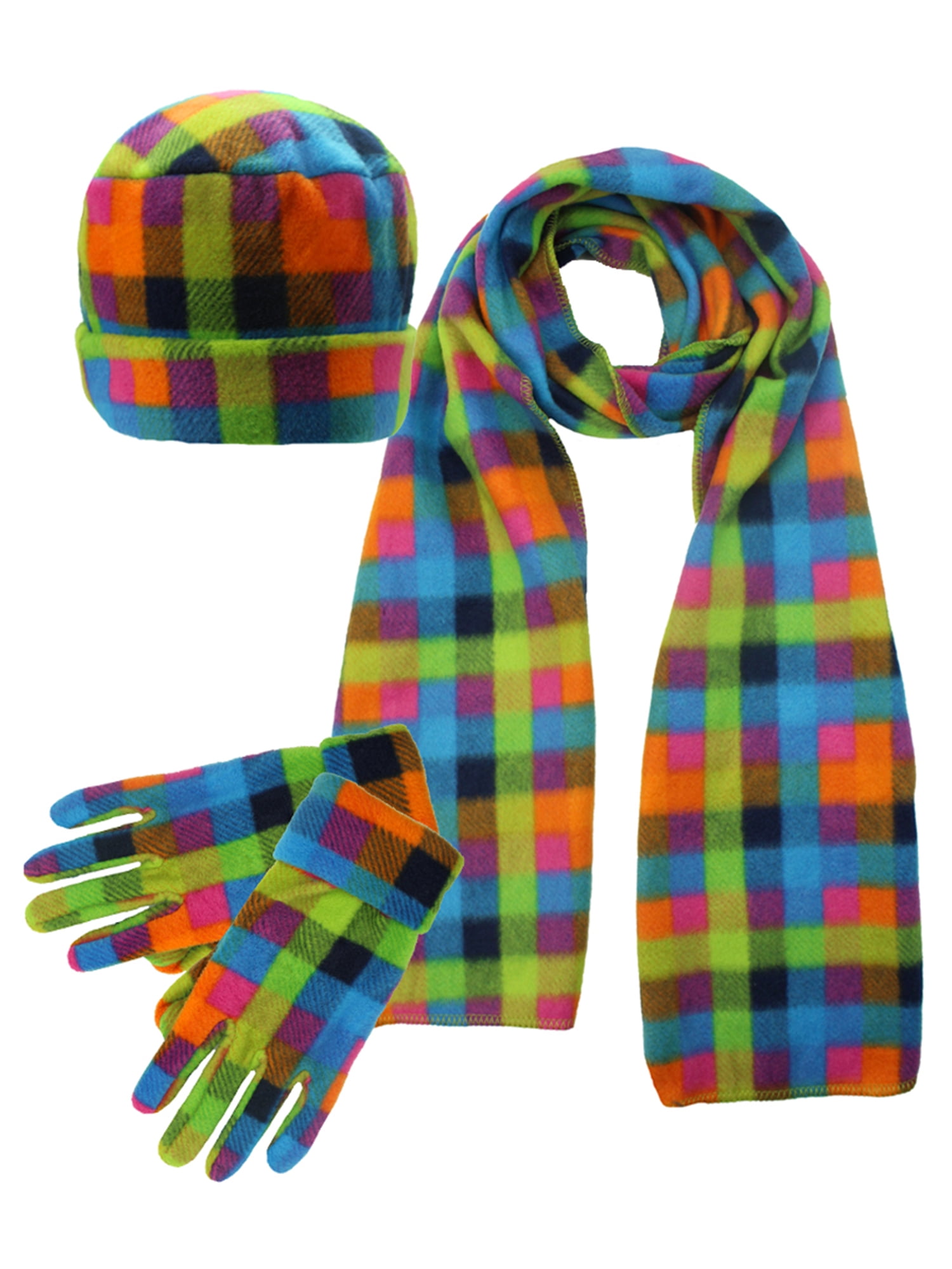 Green hat scarf and glove set Clearance