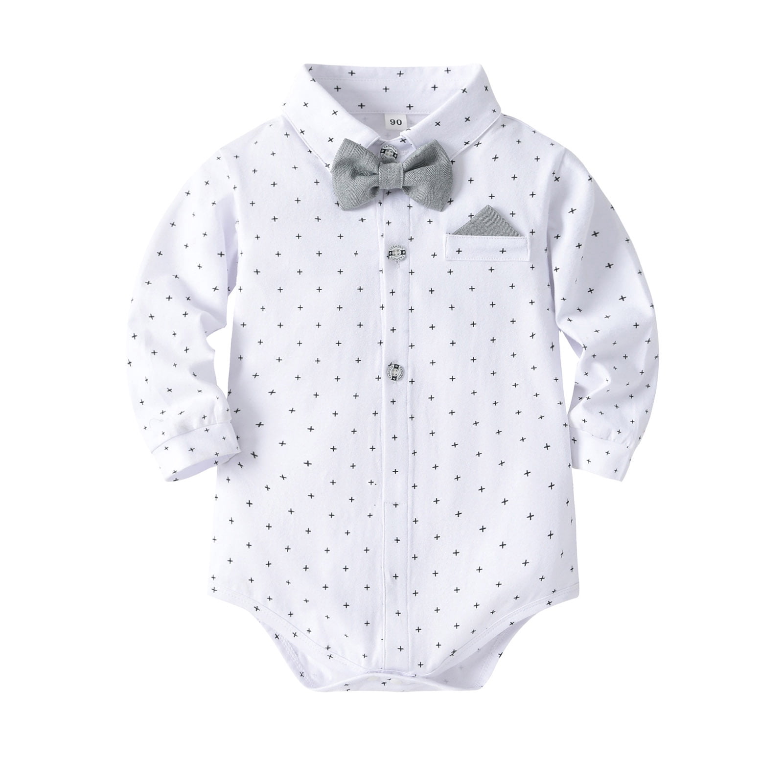 Ketyyh-chn99 Tuxedo For Baby Boy 9-12 Months Baby Boy Clothes Suit Toddler Outfits Formal Dress Waistcoat Pants Hat Bow Tie Set Size for 9-12 Months,Grey
