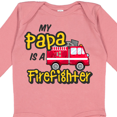 thumbnail image 4 of Inktastic My Papa is a Firefighter with Fire Truck Boys or Girls Long Sleeve Baby Bodysuit, 4 of 5
