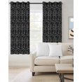thumbnail image 2 of Black White Striped Blackout Curtains for Bedroom Living Room Darkening Curtains 54 Inch Long Abstract Modern Art Irregular Stripe Short Curtain for Small Window Treatment Grommet Drapes 42"x54"x2, 2 of 9