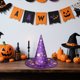 thumbnail image 3 of Sombrero de bruja de Halloween para adultos y niños Sombreros clásicos negros puntiagudos con accesorios de disfraz de estrella para mujeres y hombres Fiesta de Halloween, 3 of 5
