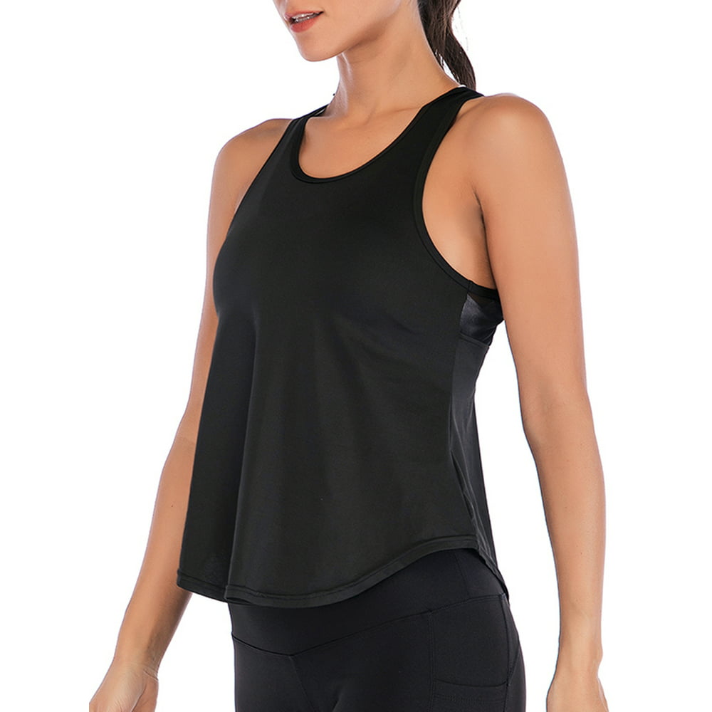 YouLoveIt - YouLoveIt Womens Yoga Vest Gym Sports Tops Shirts Quick Dry ...