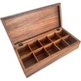 thumbnail image 2 of Rectangular Tea Box Acacia Wood, 2 of 6
