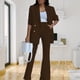 thumbnail image 1 of Traje de pantalón largo de 2 piezas, traje de mujer de 2 piezas, traje de color liso, traje casual de 2 piezas, fiel a su promesa, 1 of 6