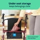 thumbnail image 5 of Andador con ruedas Medline de aluminio con asiento, color burdeos, capacidad de peso de 113 kg, ligero, ruedas de 15 cm, plegable, asas ajustables, ideal para personas mayores., 5 of 5