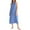 Blue 1, variant on Yubnlvae A Women's Cotton And Linen Dress with A Neck Sleeveless And Solid Color., L