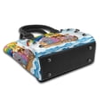thumbnail image 3 of Lsque Rainbow Animals on Noah's Ark Pattern Leather Rivet Shoulder Bag – Elegant Genuine Leather & Microfiber PU Crossbody with Detachable Adjustable Strap, 3 of 5