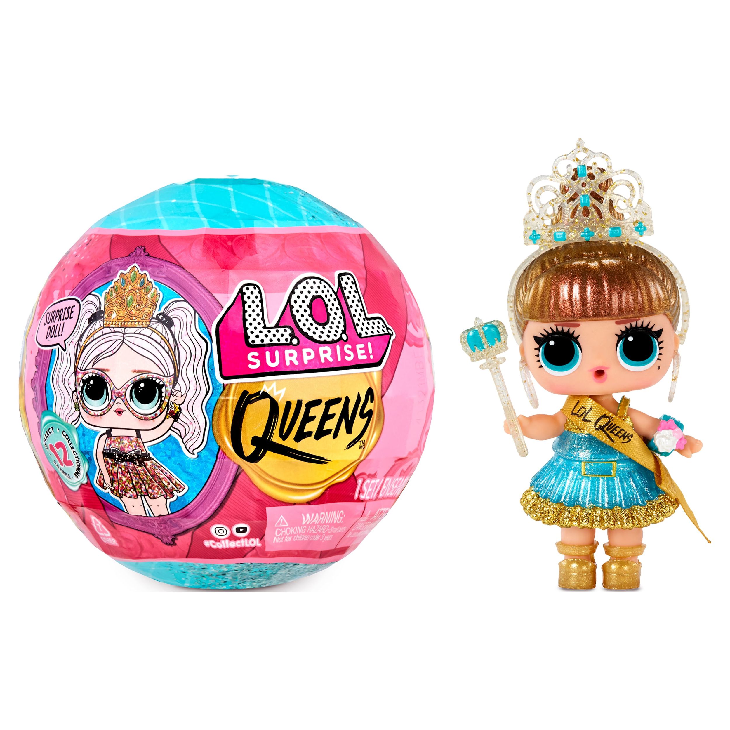 lol surprise queens dolls with 9 surprises including doll, fashions, and royal themed accessories - great gift for girls age 4+ - image 2 of 7