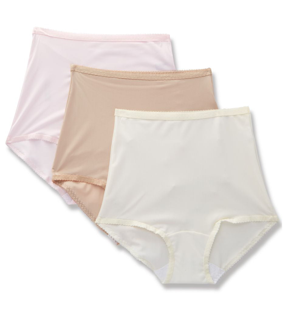 Women's Shadowline 17005pk Spandex Classics Brief Panty - 3 Pack (Pink ...