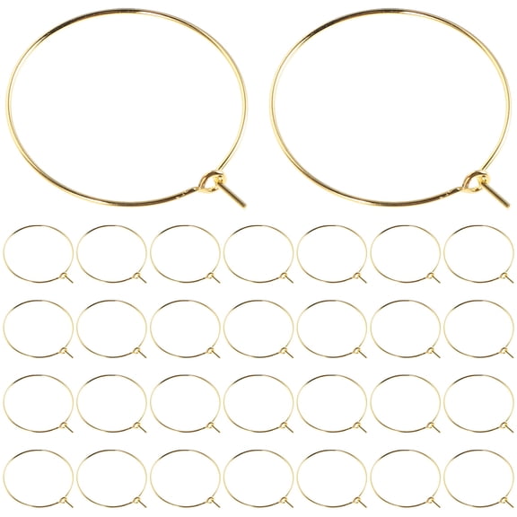 AURARMLET 200Pcs Golden Reusable Drink Glass Charms Carbon Steel Cup Identifiers