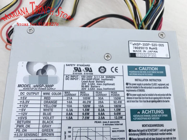 eNSP-300P eNSP-300P-S20-00S  PC Power Supply Easy Grade-up to Nonstop DC Power Supply (with UPS function)