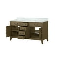 thumbnail image 3 of Harbor 60 in W x 22 in D Grey Oak Double Bath Vanity and Carrara Marble Top, 3 of 5
