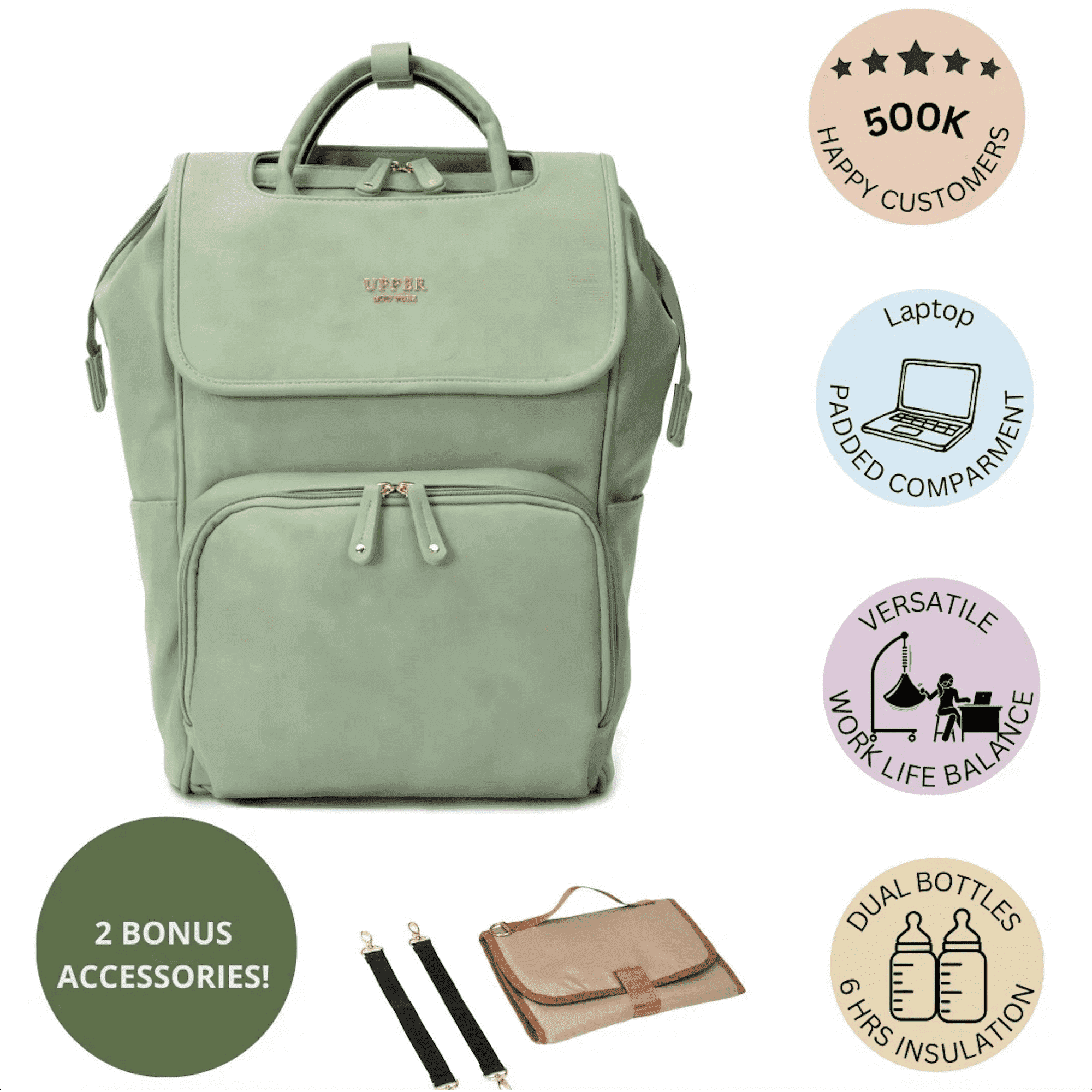 🔥 Best Trending Diaper Bag Backpack Changing Bag for Mom, Baby Shower Gift, Travel