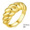 thumbnail image 3 of Anillos para mujer, regalos para mujer, nuevo anillo roscado para hombre y mujer, anillos de pareja, anillo chapado en oro, anillo de moda., 3 of 4