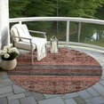 thumbnail image 6 of Addison Rugs Chantille Indoor/Outdoor Transitional Stripes Paprika Washable Round Rug, 8' x 8', 6 of 6