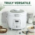 thumbnail image 6 of Aroma Professional 20-Cup Digital Rice & Grain Multicooker and Slow Cooker with Glass Top and 2X Bonded Granite Ceramic Non-Stick, White, 6 of 11