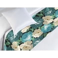 thumbnail image 3 of Watercolor Flowers Bed Runner, Cottagecore Inspired Painting Effect Flowers Jungle Vibes, Decorative Accent Bedding Scarf for Hotels Homes & Guest Rooms, Twin, Seafoam and Forest Green, by Ambesonne, 3 of 3