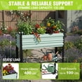 thumbnail image 4 of Galvanized Raised Garden Bed with Legs & Wheels, 37x14.6x31.6in, 400LB Capacity Elevated Planter Box for Garden, Backyard, Patio & Deck, Light Green, 4 of 9