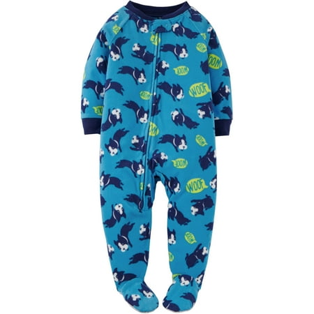 boy fleece toddler pajamas footed baby carter mine child pajama walmart footie onesies