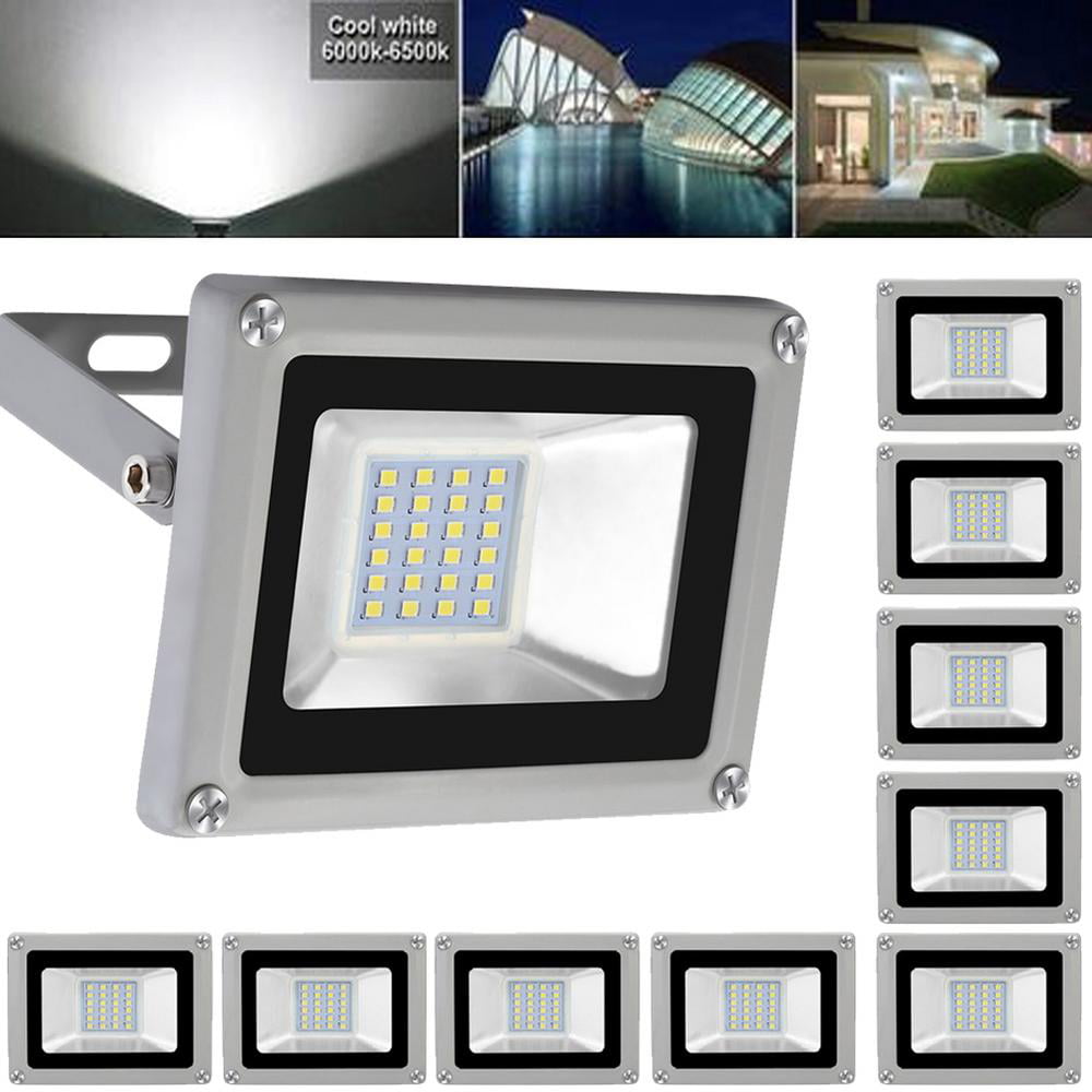 10W RGB Color Changing Waterproof Security Wall Lights with US 3-Plug & Remote Control for Garden,Scenic Spot,Hotel Warmoon Outdoor LED Flood Light 