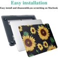 thumbnail image 4 of Case for MacBook Pro 15 inch 2019 2018 2017 2016 Release A1990/A1707, Rubberized Plastic Hard Shell Case and Keyboard Cover for Apple MacBook Pro 15" Touch Bar and Touch ID,Sunflower, 4 of 6