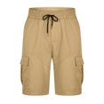 thumbnail image 3 of Tungbrin Mens Casual Cargo Shorts Big and Talls Classic Drawstring Elastic Waisted Work Short Outdoors Hiking Shorts, 3 of 5