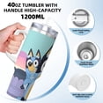 thumbnail image 3 of Netaao Bluey for 40OZ Ice Bully With Handle Stainless Steel Hot/Cold Coffee Cup Travel Mug Cup, 3 of 8