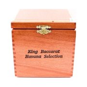 Baccarat The Game King Havana Empty Wood Cigar Box 9 x 4.5 x 4.5