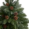 thumbnail image 6 of Nearly Natural 5' Fir Flocked Artificial Christmas Tree in Decorative Planter, Prelit with 300 LED Lights, 6 of 11