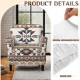 thumbnail image 6 of FKELYI Aztec Tribal Geometric Print Armchair Slipcover Stretch Couch Sofa Cover with Elastic Bottom Furniture Protector for Living Room Office Reception Reading Sofa, 6 of 7