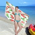 thumbnail image 7 of SKYSONIC Beach Towels 30"x60", Watercolor Strawberry Leaf Camping Towels Sand Free Beach Towel, Large Beach Towels Quick Dry Bath Travel Towels Pool Yoga Beach Mat for Men Women, 7 of 7